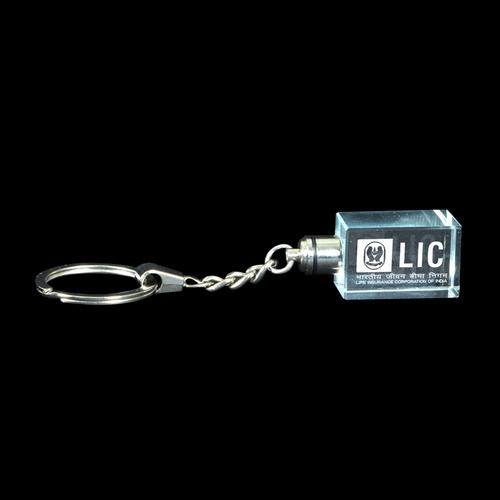 15x30x20mm 3D Crystal Personalized Keyring