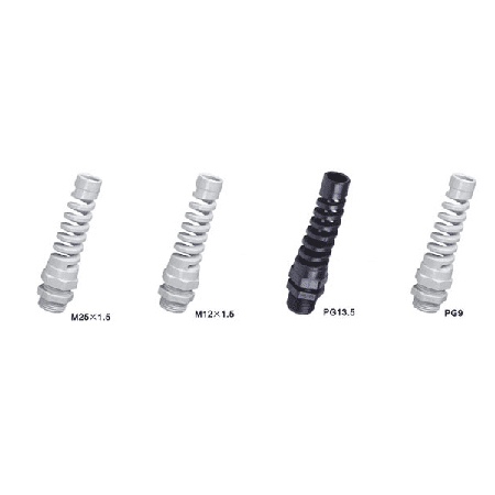 Spiral Cable Glands - High-Quality Nylon, Multi-Size Flexibility | Water-Resistant, Black & White Colors, 110V Rated Voltage, 50-100g Weight