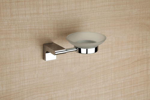 Bathroom Brass Glass Soap Dish