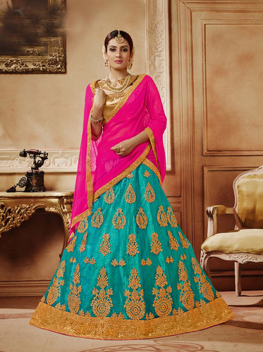 As Per Image Brocade Lehenga