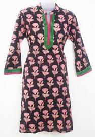 Cotton Kurti - Size L M XL XXL | Black Printed Casual Wear with Full Sleeves for All Seasons
