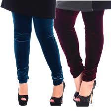 Velvet Leggings - Casual Fit, M L XL Sizes | All Season Wear, Plain Design