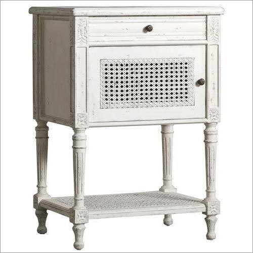 1 Door And 1 Drawer Wooden Bed Side