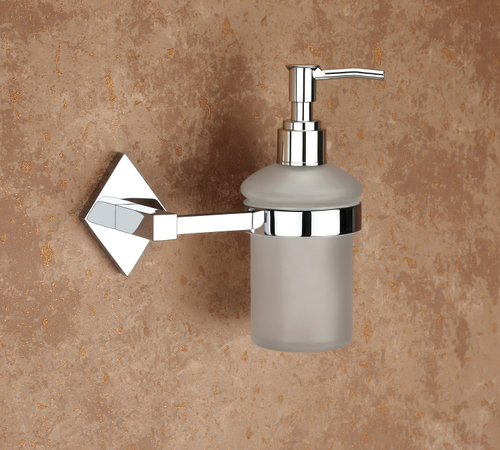 Silver Color Brass Liquid Soap Dispenser (Round)