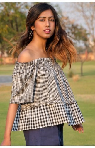Blue Western Tops