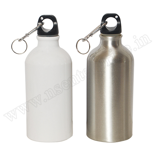 500ml White and Silver Bottle - Aluminium Build, 500ml Capacity, Elegant White and Silver Design | Perfect for On-the-Go Hydration
