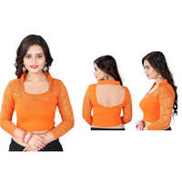 Orange Ladies Collar Blouse