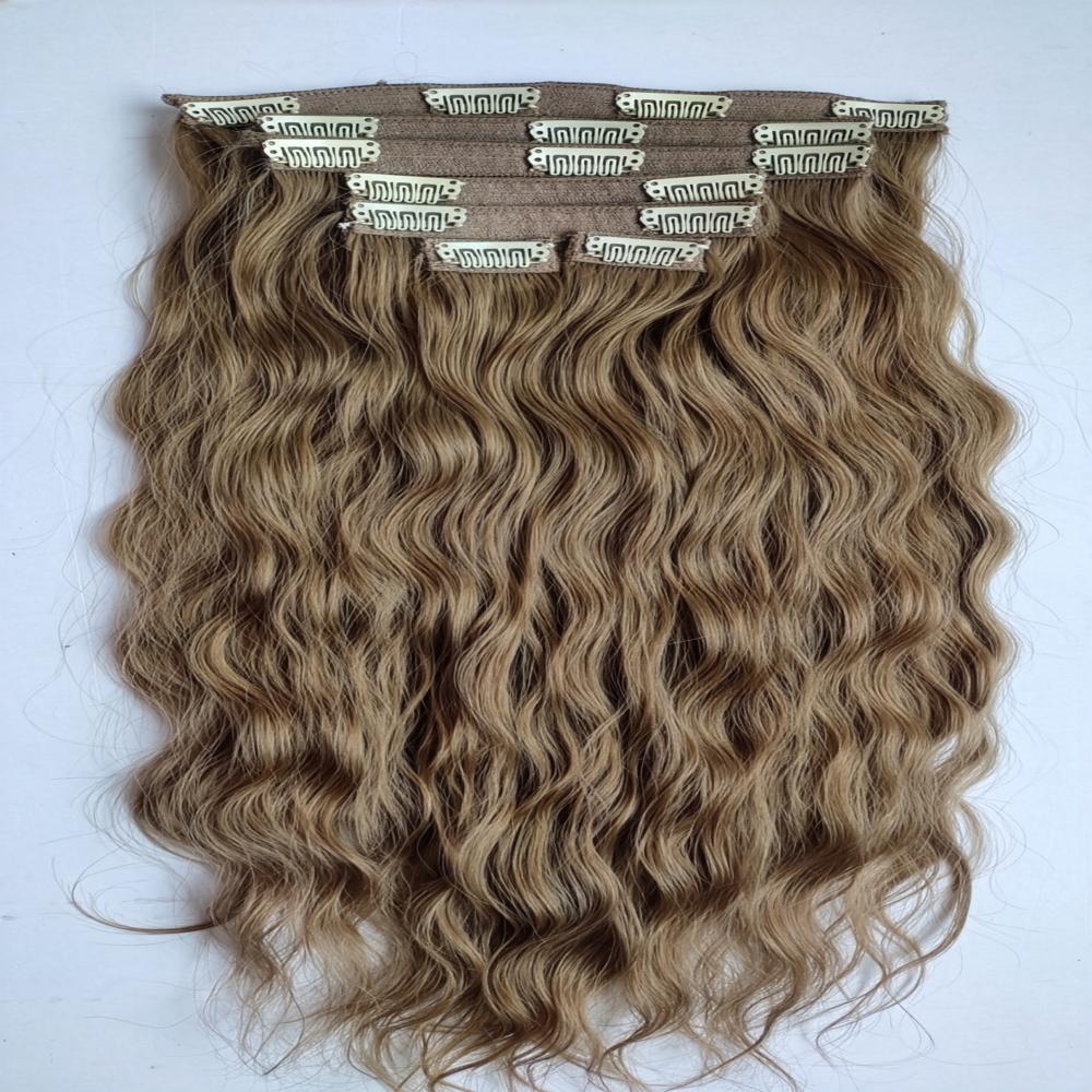 Clip On human hair extensions