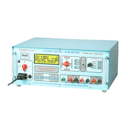 Winding Resistance Meter - 4 Line Backlit LCD Display, 10A Testing Capability , Dual Channel Design with RS232 and USB Interface