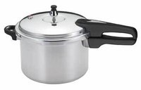 Pressure Cooker - Aluminum, 5-8 Liters, Silver | Ergonomic Handle, Time-Saving, Fast Cooking, Convenient Ladle Holder, Food Safe