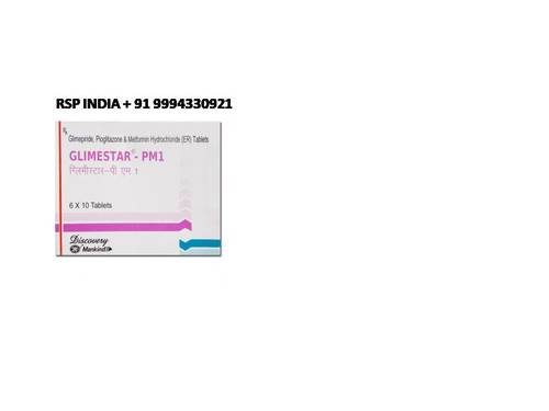 Glimestar PM1 Tablet - Antidiabetic Combination of Glimepiride, Metformin, Pioglitazone | Adult Use, Diabetes Management, Store in Dry Place