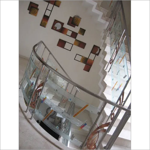 SS Compact Glass Staircase
