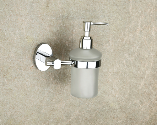 Designer Brass Liquid Soap Dispenser (Round)