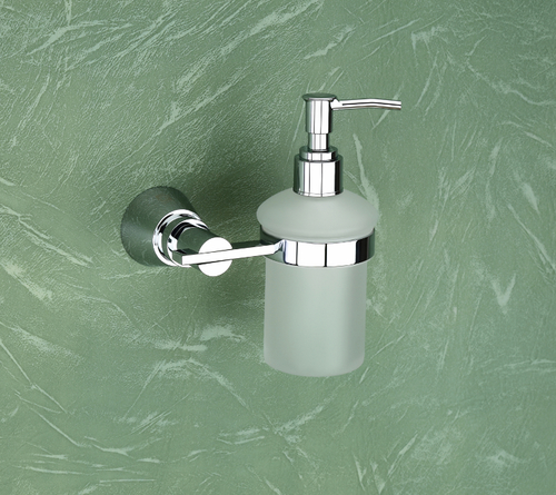 Designer Silver Brass Liquid Soap Dispenser (Round)