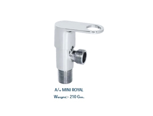 Mini Brass Bath Angle Cock 210gm - Stainless Steel, Oval Shape | Features Bathroom Connection and Durable Bath Hardware Design