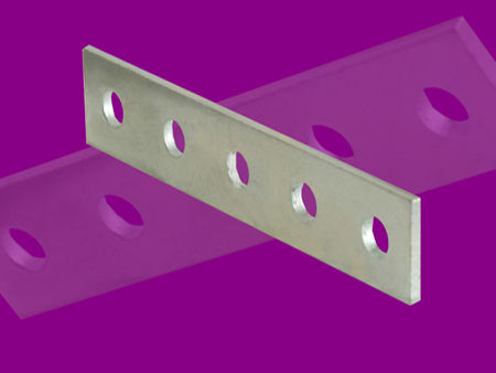 Steel 5 Hole Splice Plate