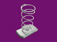 Long Spring Channel Nut - Steel, 10-30 Mm Height, 15-50 Mm Length, 15-40 Mm Width, 10-50 G Weight | Powder Coated Finish