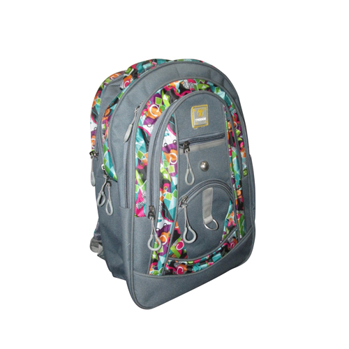 6 Zipper School Bag