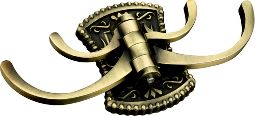 Stylish Drawer Wall Hook - Zinc Alloy, Brass Antique Finish | Corrosion Resistant, Easy to Clean, Alluring Design, Smooth Edges