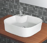 QUADRA - Ceramic Square Dish 440 x 440 x 130 mm | Polished White Finish, One-Piece Design