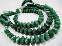 Natural Emerald Twisted Briolette Dyed Beads