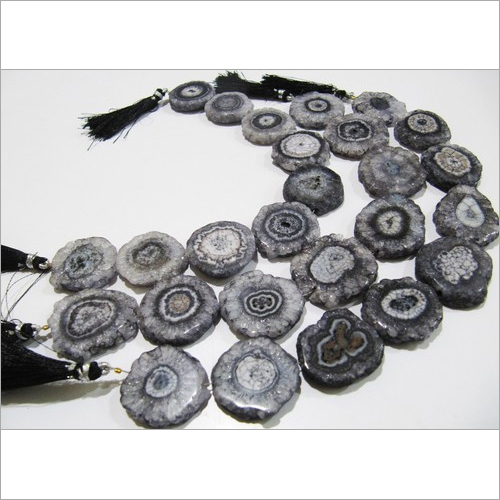 Stone Fabulous Gray Solar Quartz Beads Size 25mm Gray Beads