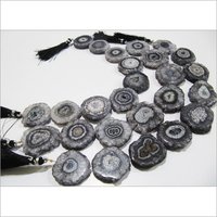 Fabulous Gray Solar Quartz Beads Size 25mm Gray Beads