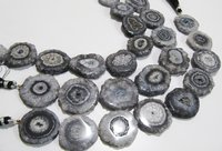 Fabulous Gray Solar Quartz Beads Size 25mm Gray Beads
