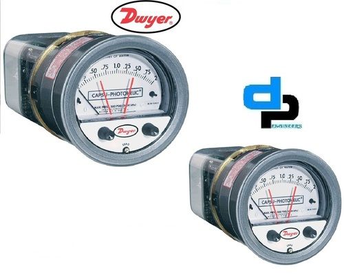 Dwyer Series 43002 Capsu-Photohelic Pressure Switch Gage 0-2.0