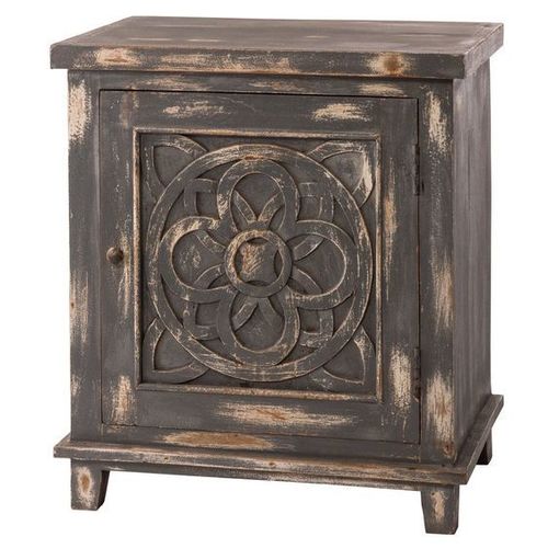 Carved 1-Door Bed Side