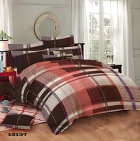 Checks design bed sheet bedsheets