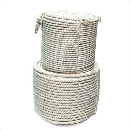 White Cotton Braided Rope - 5-10 Mm Diameter Soft & Quick Dry Texture High Performance & Durable Design for Industrial Applications