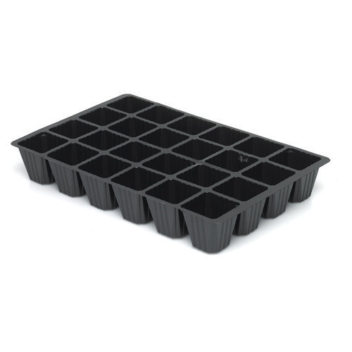 Black Seedling Trays - Plastic Material, Large Greenhouse Size , Film Length 2-5 mm and Film Thickness 0.2-25 mm for Optimal Seed Germination