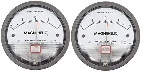 Dwyer USA Model 2304 Magnehelic Gage Range 2-0-2 Inch WC