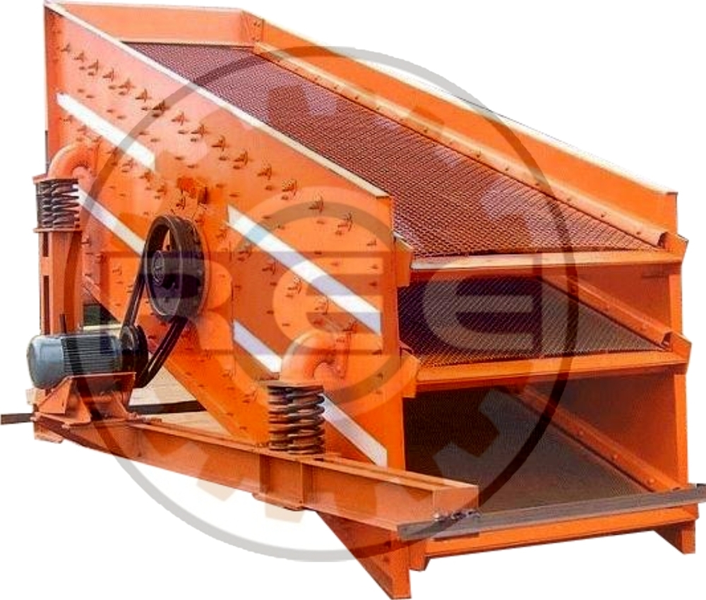 Vibrating Screen - Steel 20'x5' Orange Color 31/2 Deck Manual Control System Automatic Functionality 20 HP Power Requirement Industrial Use Warranty Included