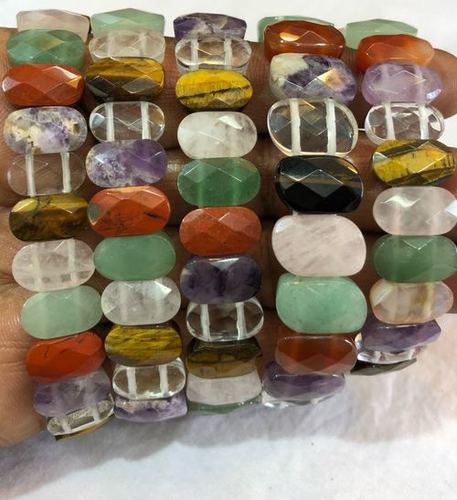 Multigemstone Bracelets - Quartz Material, 3mm to 6mm Size, Multi-Colour Natural Stones | Good Quality, Weighs 20 Grams