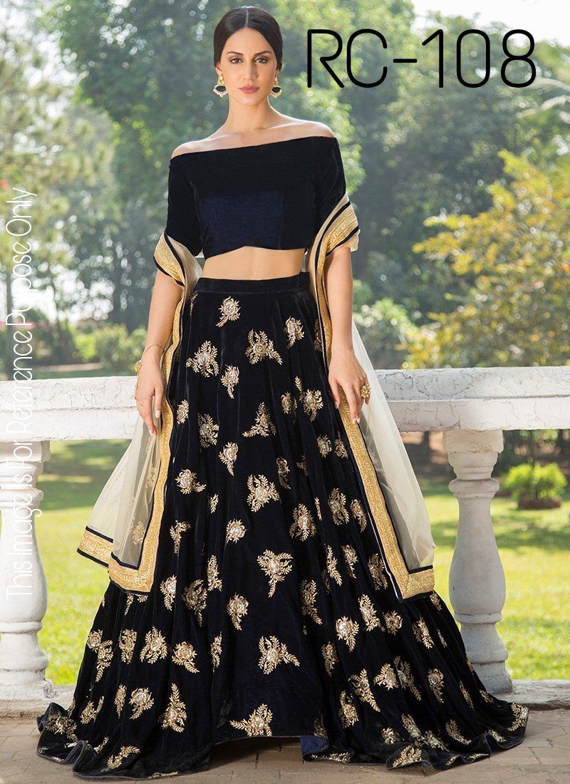 Latest Black Colour Lehenga