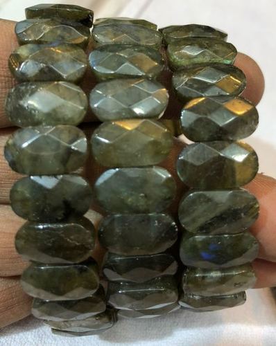 Labradorite Gemstone Bracelets - Super Polished, 3mm to 6mm Greyish Natural Stones, 20g Weight | Transformational Energy, Intuitive Strength, Aura Balancing