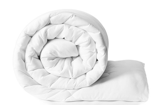 white plain comforter