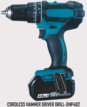 Sea Green Cordless Hammer Driver Drill