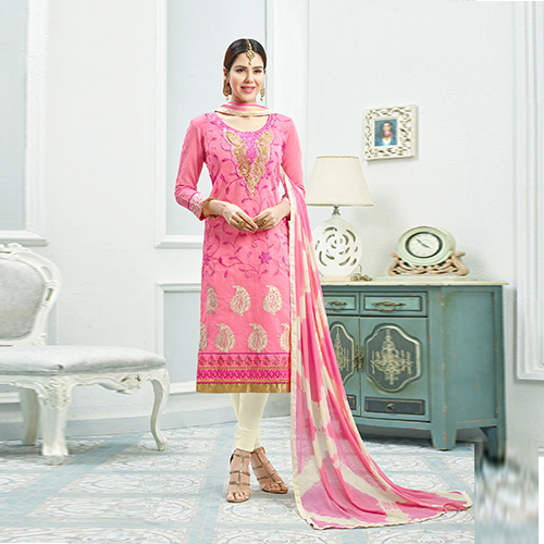 Light Pink & Off White Salwar Suits