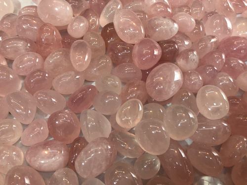 Rose Quartz Tumbled Stone Grade: Super Polished