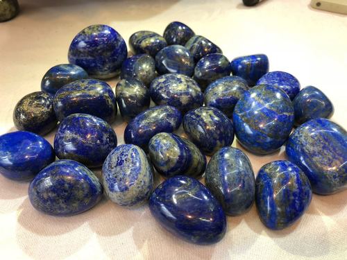Lapis Lazuli Tumbled Stone - Super Polished, Deep Royal Blue Natural Stone, 10g to 100g Weight, Uneven Size