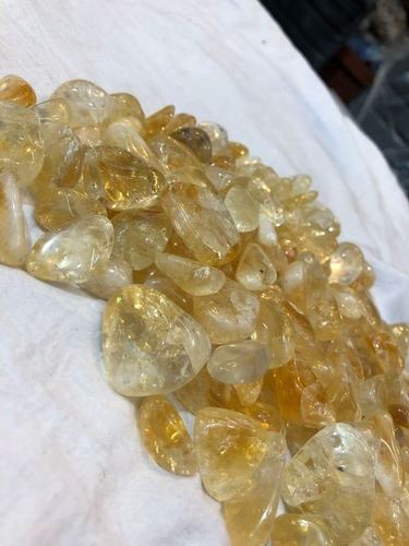 Citrine Superpolised Tumbled Stone Grade: Super Polished
