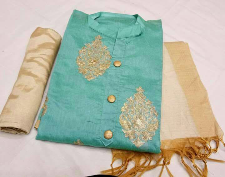 Designer Unstiched Suit ( Dress Material )