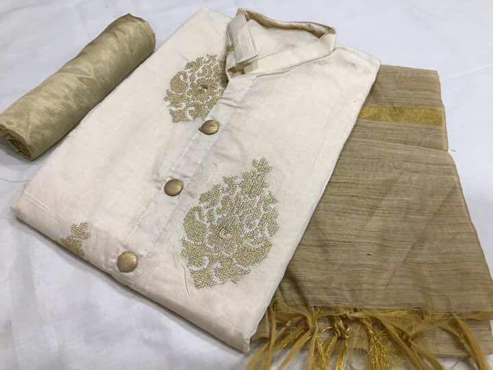 Designer Unstiched Suit ( Dress Material )