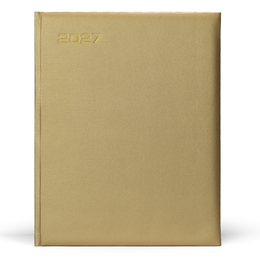 Week-At-A-Glance A4 Diary - Simulated Leather, 168 Pages | Acid-Free 70gsm Paper, Satin Ribbon Bookmark, Embossed Logo, Perfect Binding, Water Resistant, Recyclable