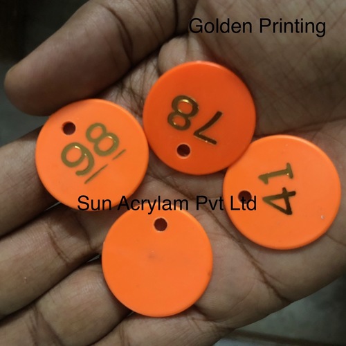 Plastic Tokens with Golden Print