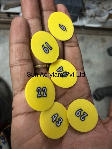 Plastic Token With Number