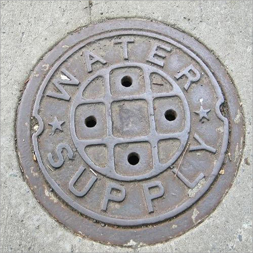 Round Manhole Cover - Cast Iron, 60cm Diameter, Powder Coated | Durable, Corrosion-Resistant, Load Capacity 10 Tonnes
